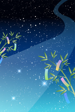 Tanabata Tanabata Decoration Milky Way Backgroundのイラスト素材