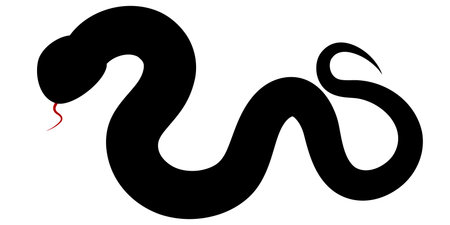 Snake New Year's card Silhouette Icon