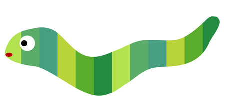 Snake New Year's card Cute Iconのイラスト素材