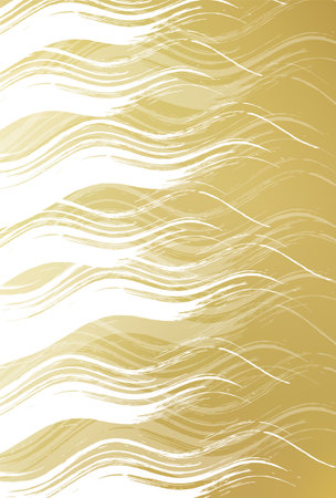 Brush New Year's card Gold Japanese Pattern Backgroundのイラスト素材