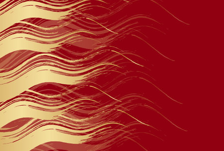 New Year's card Japanese paper wave backgroundのイラスト素材