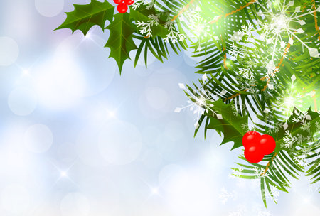 Christmas Snow Landscape Winter Backgroundのイラスト素材