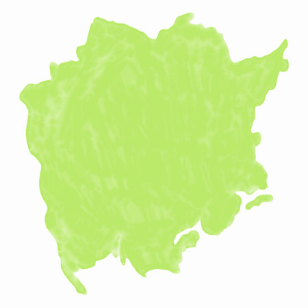 Okayama map watercolor green iconのイラスト素材