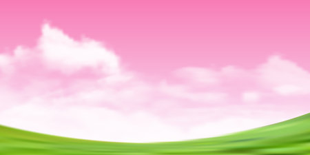 cherry blossom spring watercolor backgroundのイラスト素材