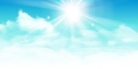 blue sky cloud landscape backgroundのイラスト素材