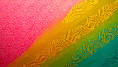 Colorful Washi Generated AI Backgroundの素材
