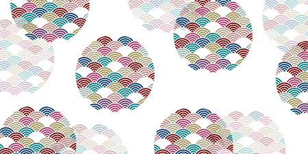 Japanese Pattern Shochu-Sympathy Watercolor Background
