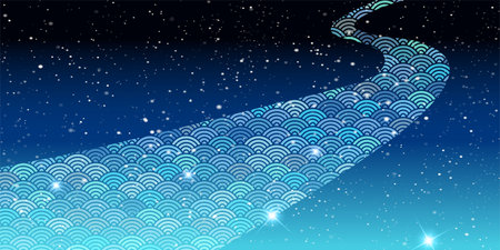 Milky Way Sky Pattern Backgroundのイラスト素材