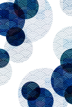 Japanese Pattern Pattern Watercolor Backgroundのイラスト素材