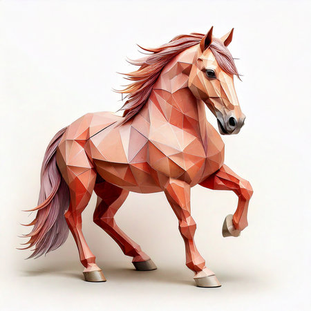 Horse Chinese Zodiac Generated AI New Year's cardの素材