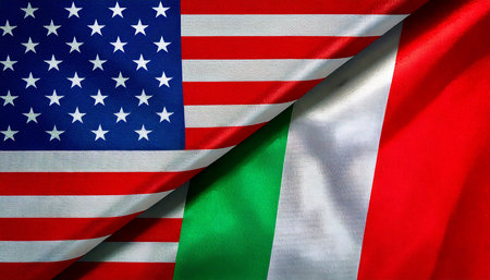 USA Italy Generation AI Flagの素材