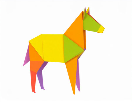 Horse Chinese Zodiac Generated AI New Year's cardの素材