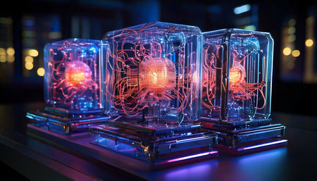 Technology Datacenter Generative AI Backgroundの素材