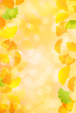Autumn Leaves Ginkgo Autumn Backgroundのイラスト素材
