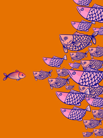 set, illustration, drawing, vector, fish, design, background, collection, sea, sketch, graphic, art, ocean, animal, food, marine, doodle, isolated, seafood, drawn, line, hand, iconのイラスト素材