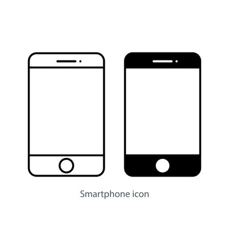 Smartphone, mobile phone icon vector  element design. Isolated on background.のイラスト素材