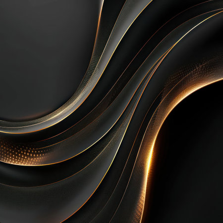 presents a dynamic and abstract design, characterized by smooth lines and bright lights that create a sense of motion and energy.の素材