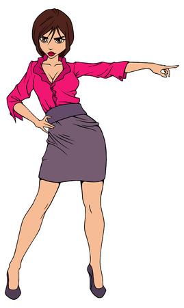businesswoman in beautiful suit isolated on whiteのイラスト素材