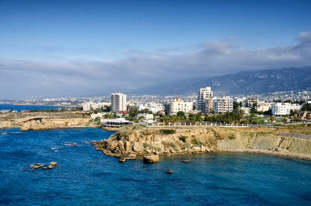 Kyrenia city. Panorama of new town. Cyprusの写真素材