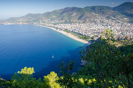 Beautiful view of the fortress and the city from above. Landscape of Turkey.の写真素材