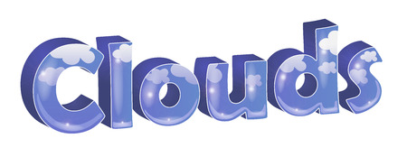 3d words clouds on a white isolated background using a fashionable gradientの写真素材