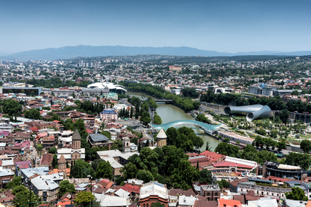 Tbilisi Georgia beautiful Old Town tourism sightseeingの写真素材