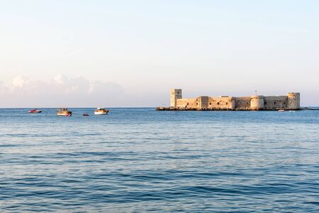 Mersin, Turkey - August 16, 2019: Maidens castle, Kiz Kalesi in Mediterranean Sea. Mersin Turkeyのeditorial素材