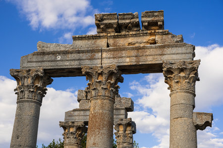 Mersin, Turkey - August, 10, 2021: Uzundzhaburch ancient city ruins