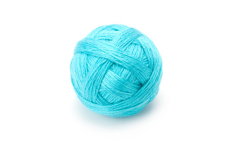 yarn in balls isolation on a white backgroundの写真素材