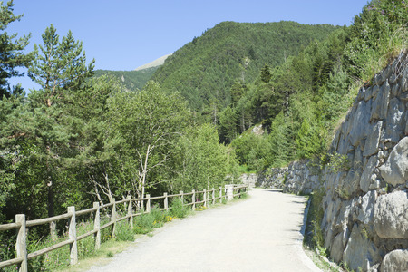 safe path for walks in the mountains
