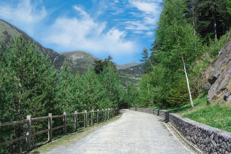 Safe path for walks in the mountains.