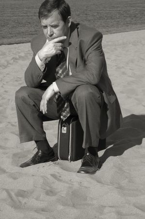 deep in thoughtの写真素材