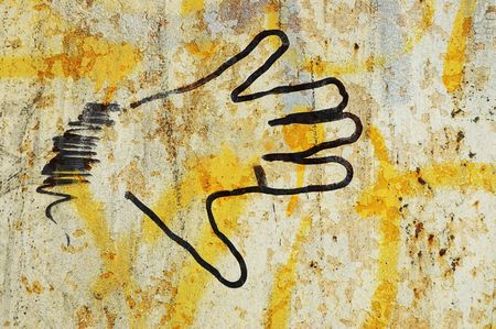 grungy handの写真素材