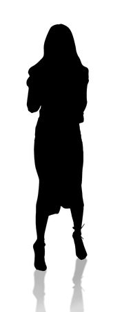 Silhouette of a womanの写真素材