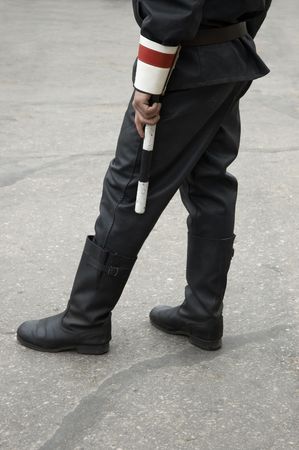 leather policemanの写真素材