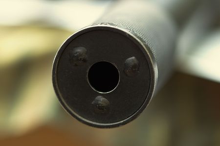 gunpoint in close upの写真素材