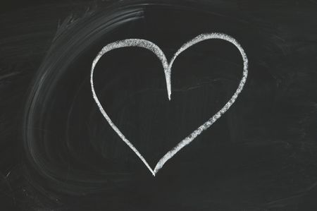 love in  the school (focus on the center of the blackboard)の写真素材