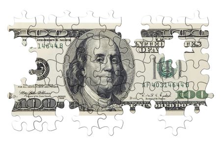 one hundred dollars(isolated)の写真素材