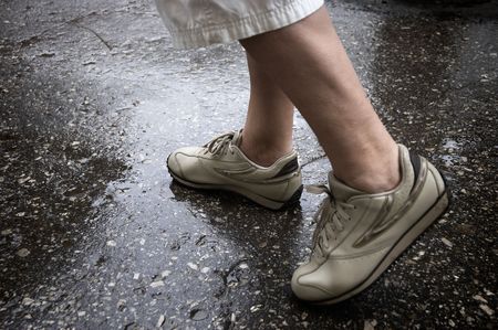 wet street(special photo f/x,focus point on the center of the photo)の写真素材