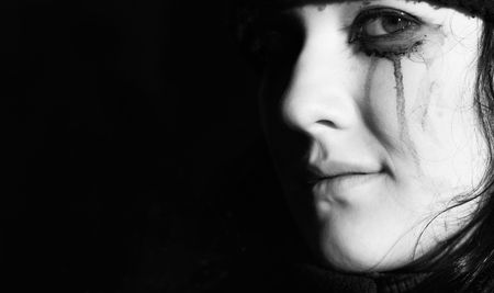 Gothic girl(special photo f/x,focus point on the eye)の写真素材