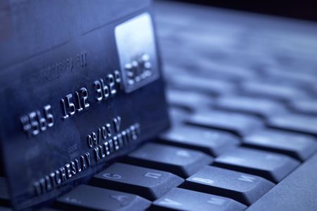 on-line shopping(special cool photo f/x,focus point on the upper digits on the card)
