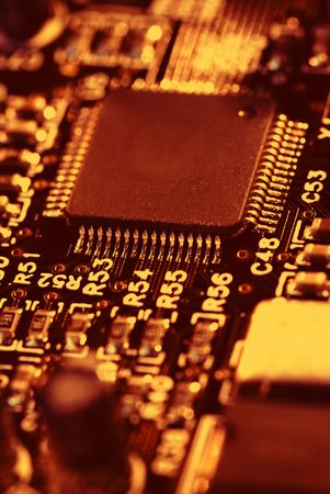 chip (special warm sepia tone,focus point on the chip(nearest part))