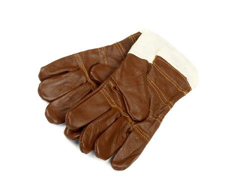 working gloves isolated on the white background with shadow