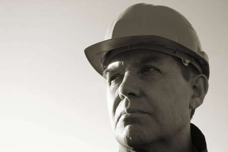 worker (special sepia toned photo f/x ,focus on the eye)の写真素材