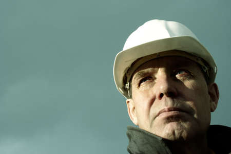 worker ( focus point on the eye)の写真素材