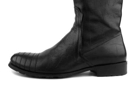 isolated shoe on white background, focus on center of photoの写真素材