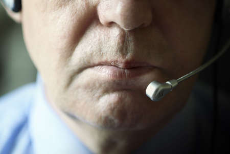 professional support (close up,focus point on the microphone (special  toned  photo f/x))の写真素材