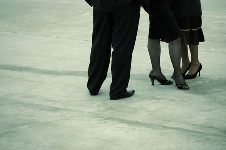 trio (special photo f/x, focus point on the legs)の写真素材