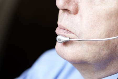 professional support (close up,focus point on the microphone (special  toned  photo f/x))の写真素材