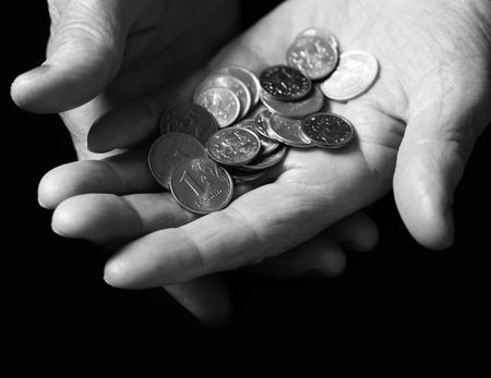 money (special black and white photo f/x, focus point on money(selective))の写真素材
